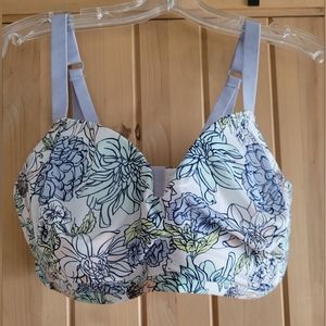 WIRELESS Soft Floral T-shirt Bra Nwot